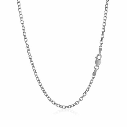 2.3mm 14k white gold diamond-cut cable link chain necklace with lobster clasp on Tampa Home & Garden Store