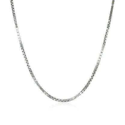 14k white gold box chain necklace 1.1mm by Bids.com on Tampa Home & Garden Store