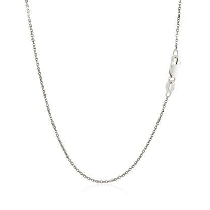 18k white gold cable chain necklace 1.1mm by Bids.com on Tampa Home & Garden Store
