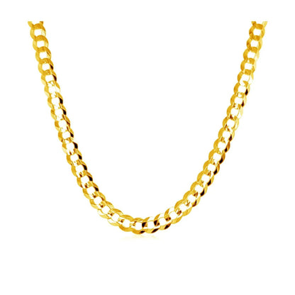 3.2mm 10k Yellow Gold Curb Chain necklace, polished Cuban links by Bids.com on Tampa Home & Garden Store
