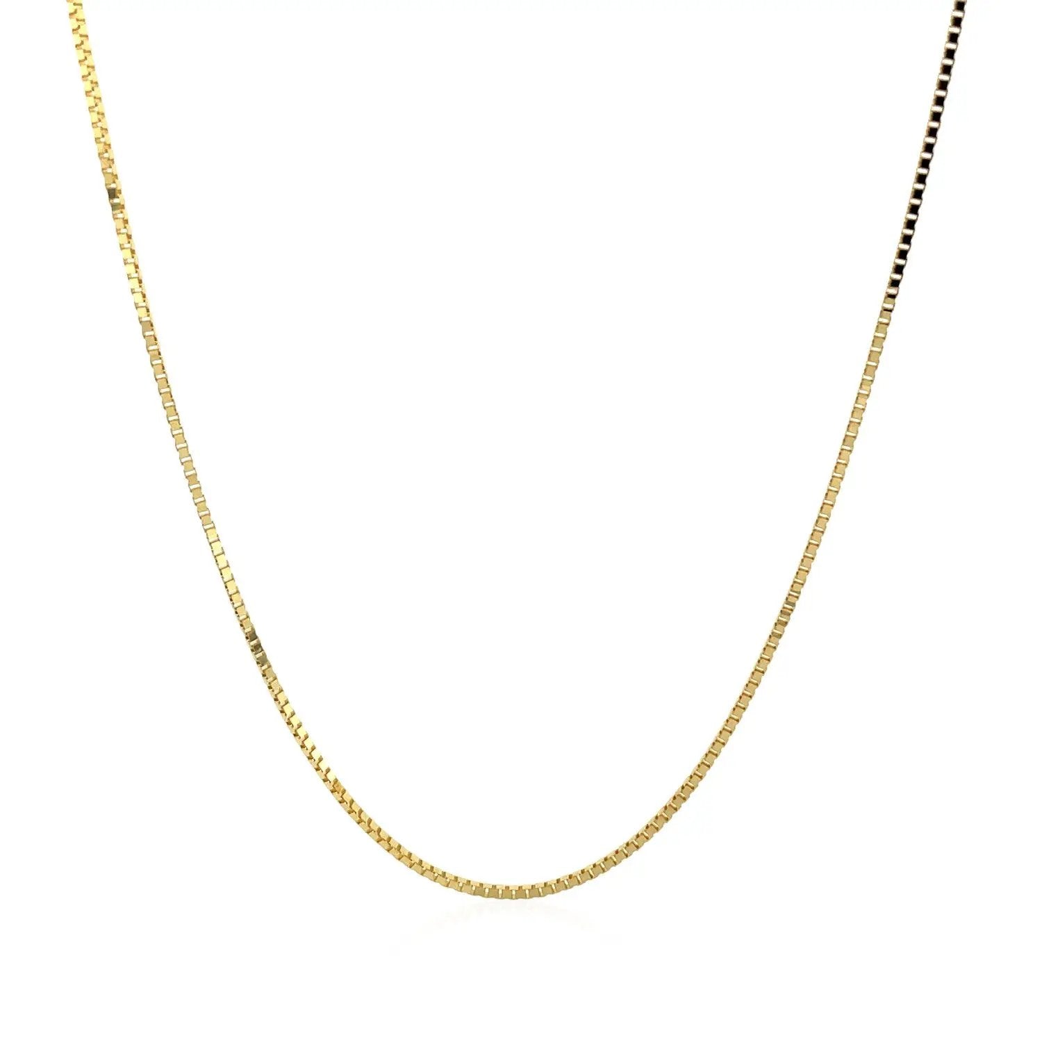 14k yellow gold box chain necklace 0.8mm by Bids.com on Tampa Home & Garden Store
