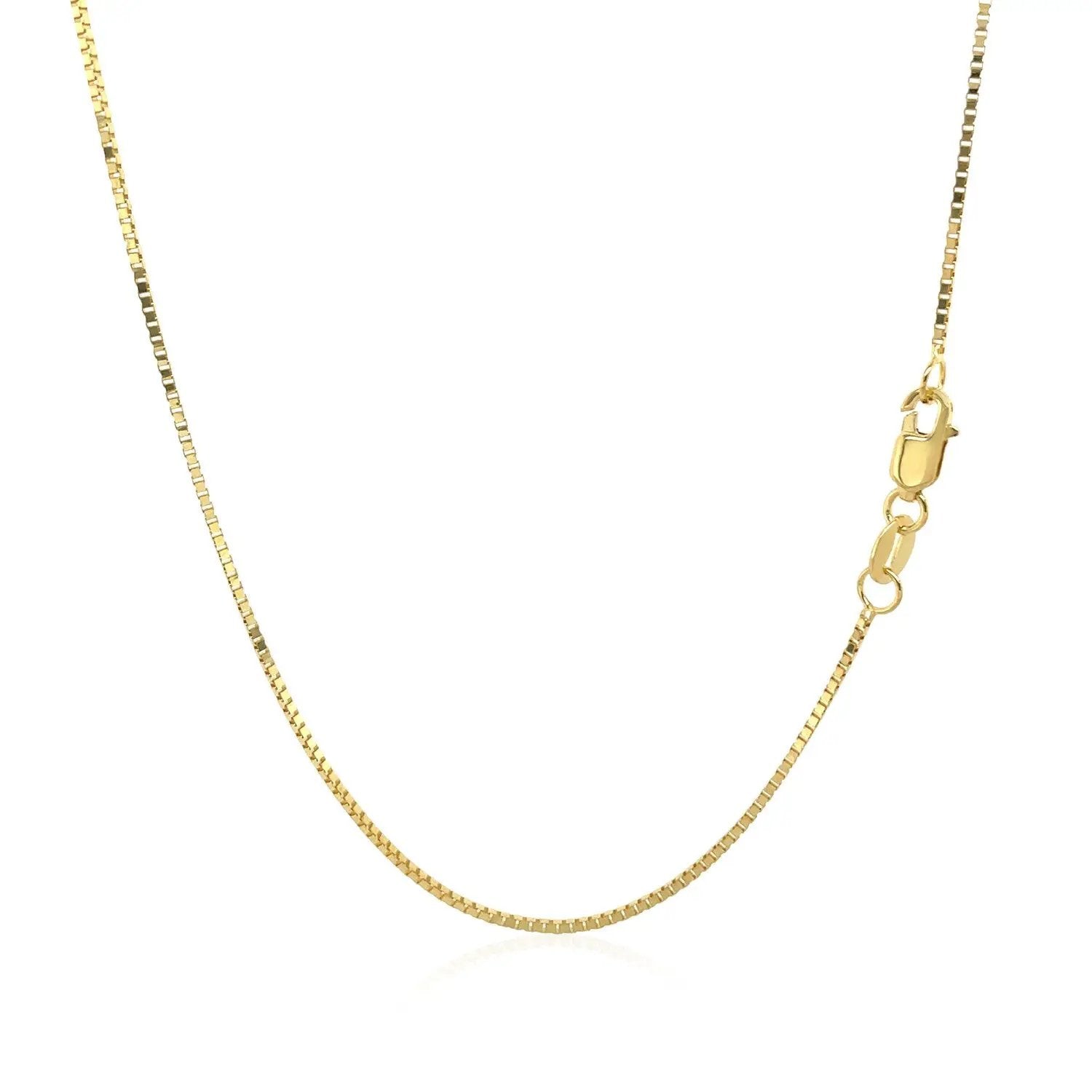 14k yellow gold classic box chain necklace 0.8mm by Bids.com on Tampa Home & Garden Store