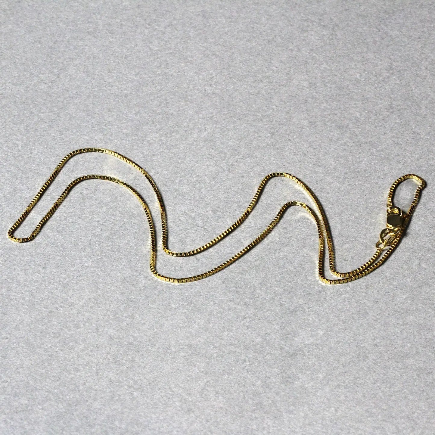14k yellow gold box chain necklace 0.8mm with lobster clasp by Bids.com on Tampa Home & Garden Store