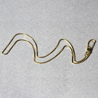 14k yellow gold box chain necklace 0.8mm with lobster clasp by Bids.com on Tampa Home & Garden Store