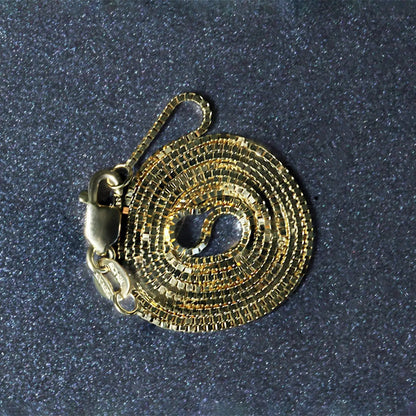 14k yellow gold box chain necklace 0.8mm with circular spiral pendant by Bids.com on Tampa Home & Garden Store