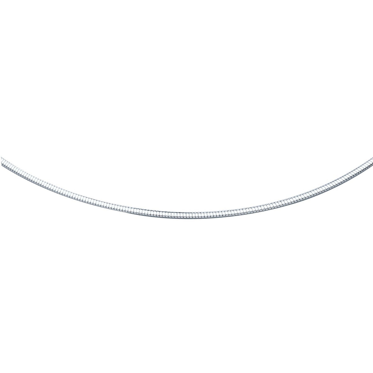 14k white gold classic omega-style chain necklace, 2 mm, Bids.com on Tampa Home & Garden Store