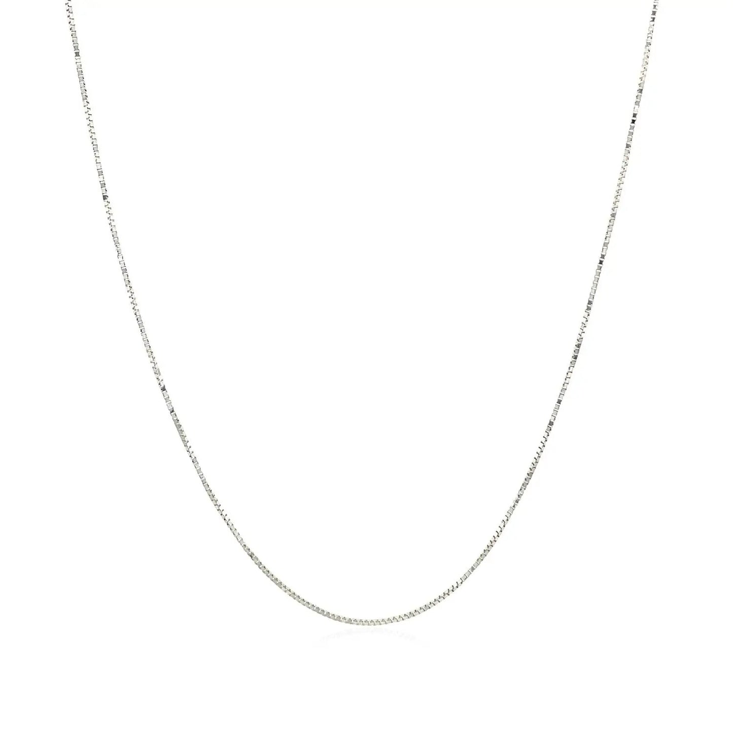 10k white gold classic box chain necklace 0.45mm square-link on Tampa Home & Garden Store