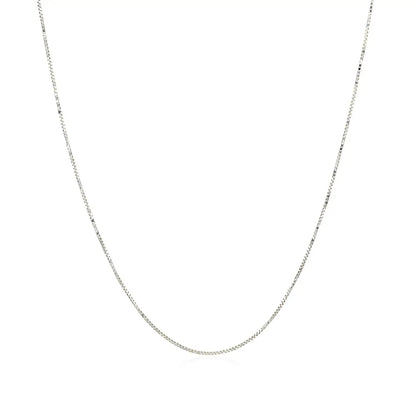 10k white gold classic box chain necklace 0.45mm square-link on Tampa Home & Garden Store