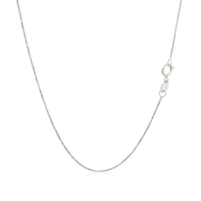 10k white gold classic box chain necklace 0.45mm with secure clasp by Bids.com on Tampa Home & Garden Store