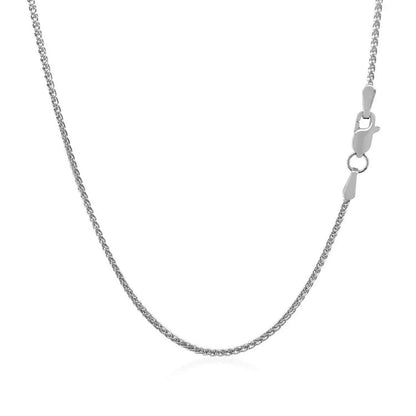 Diamond-cut round wheat chain necklace 14k white gold 1.2mm Bids.com on Tampa Home & Garden Store