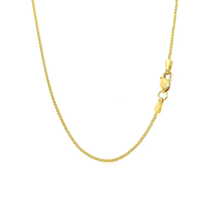 14k yellow gold round wheat chain necklace 1.0mm with lobster clasp by Bids.com on Tampa Home & Garden Store