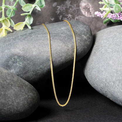 14k yellow gold round wheat chain necklace 1.0mm by Bids.com on Tampa Home & Garden Store