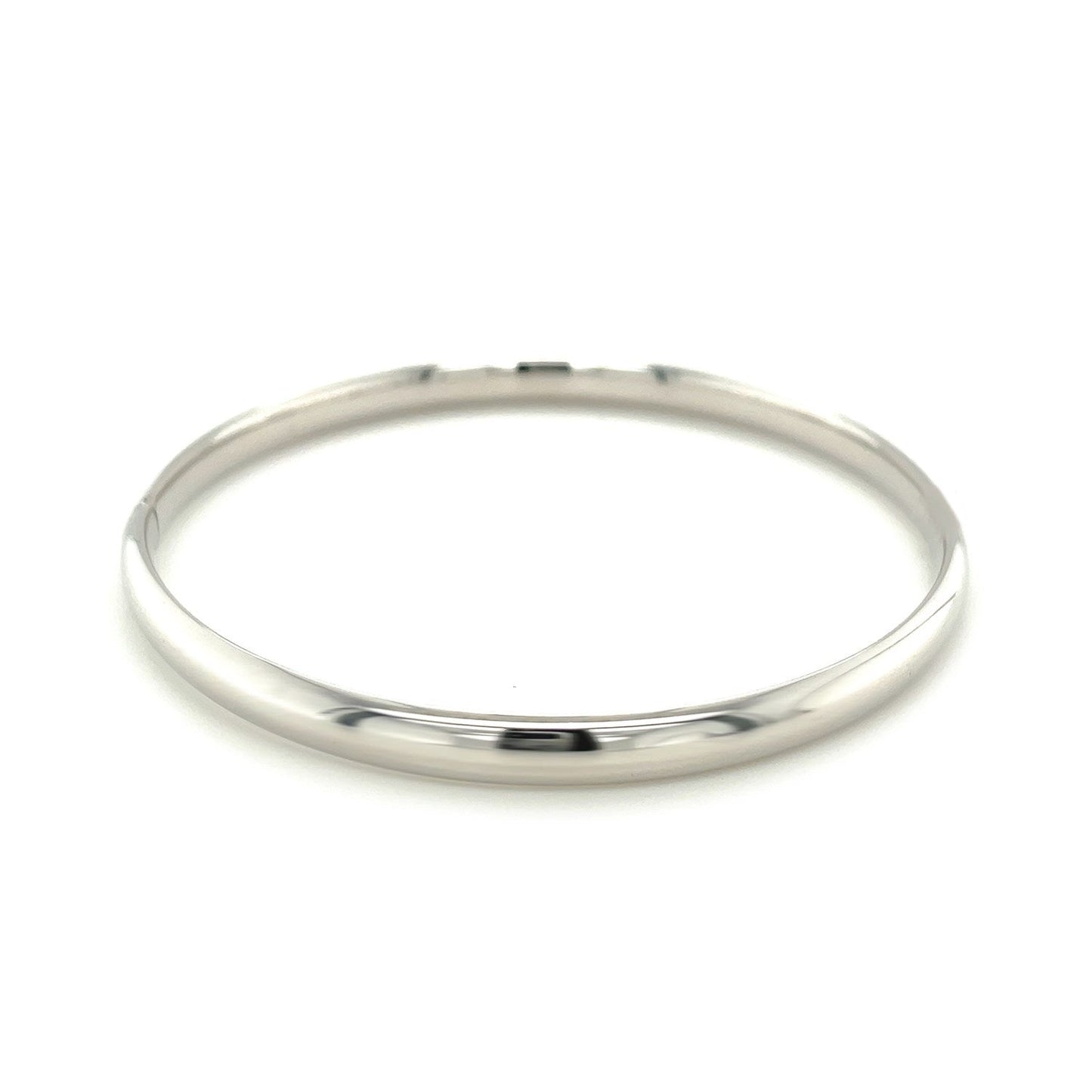 Bracelet Classic Bangle 14k White Gold, 5.0mm width on Tampa Home & Garden Store