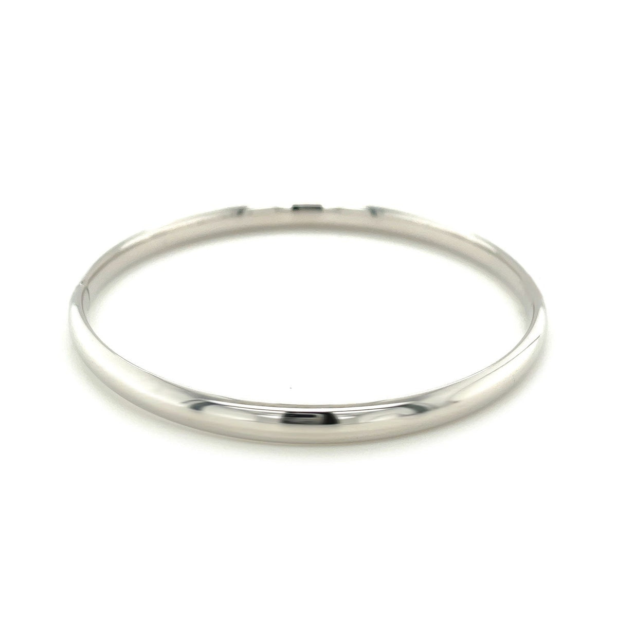 Bracelet Classic Bangle 14k White Gold, 5.0mm width on Tampa Home & Garden Store