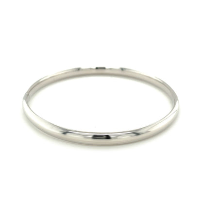 Bracelet Classic Bangle 14k White Gold, 5.0mm width on Tampa Home & Garden Store