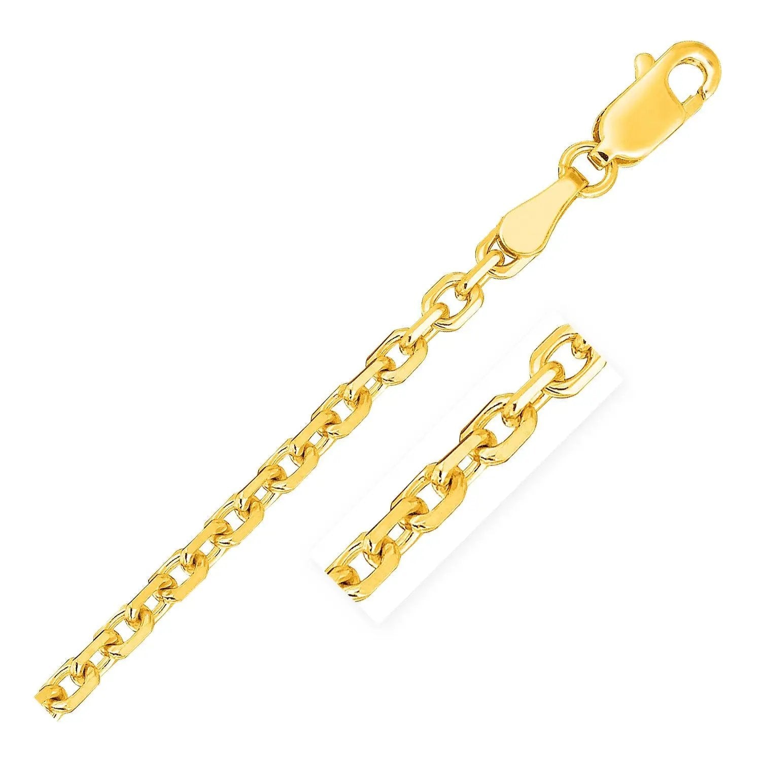 Cable link chain necklace 2.6mm 14k yellow gold diamond-cut by Bids.com, lobster clasp on Tampa Home & Garden Store