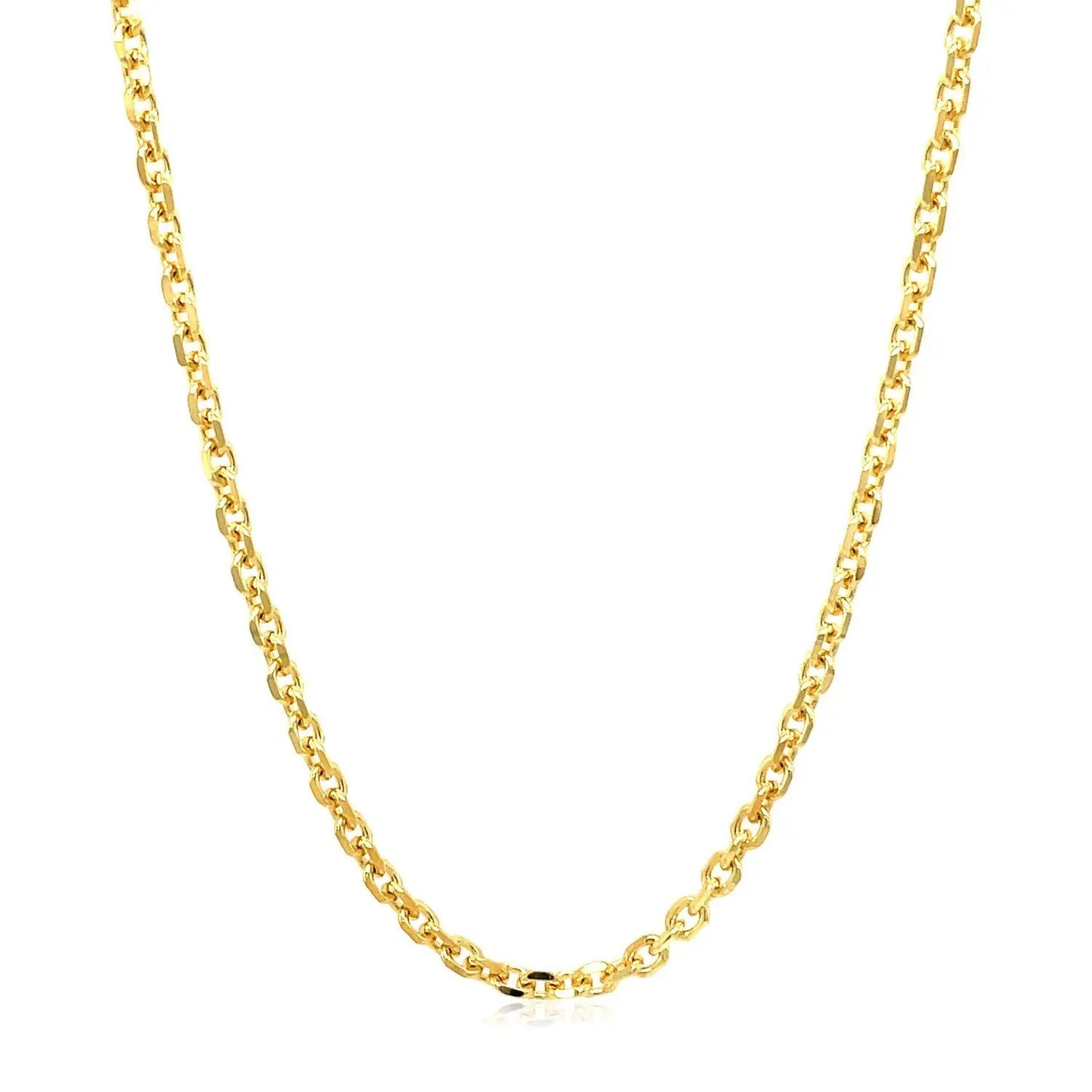2.6mm 14k yellow gold diamond-cut cable link necklace by Bids.com on Tampa Home & Garden Store