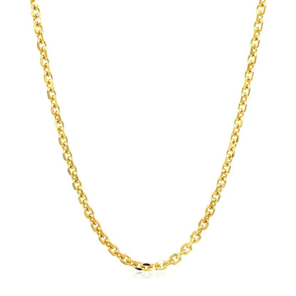 2.6mm 14k yellow gold diamond-cut cable link necklace by Bids.com on Tampa Home & Garden Store