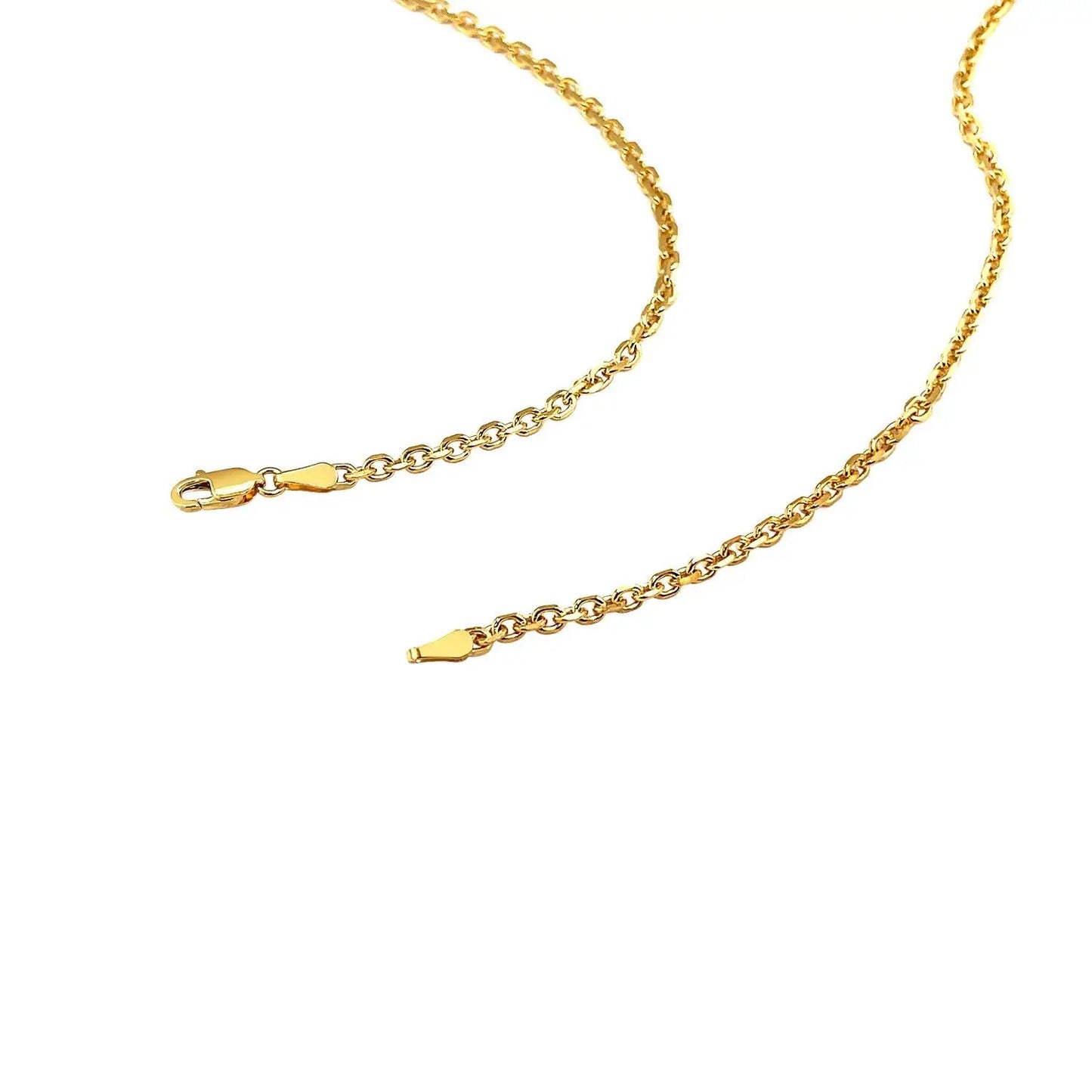 2.6mm 14k yellow gold diamond-cut cable link chain necklace by Bids.com on Tampa Home & Garden Store