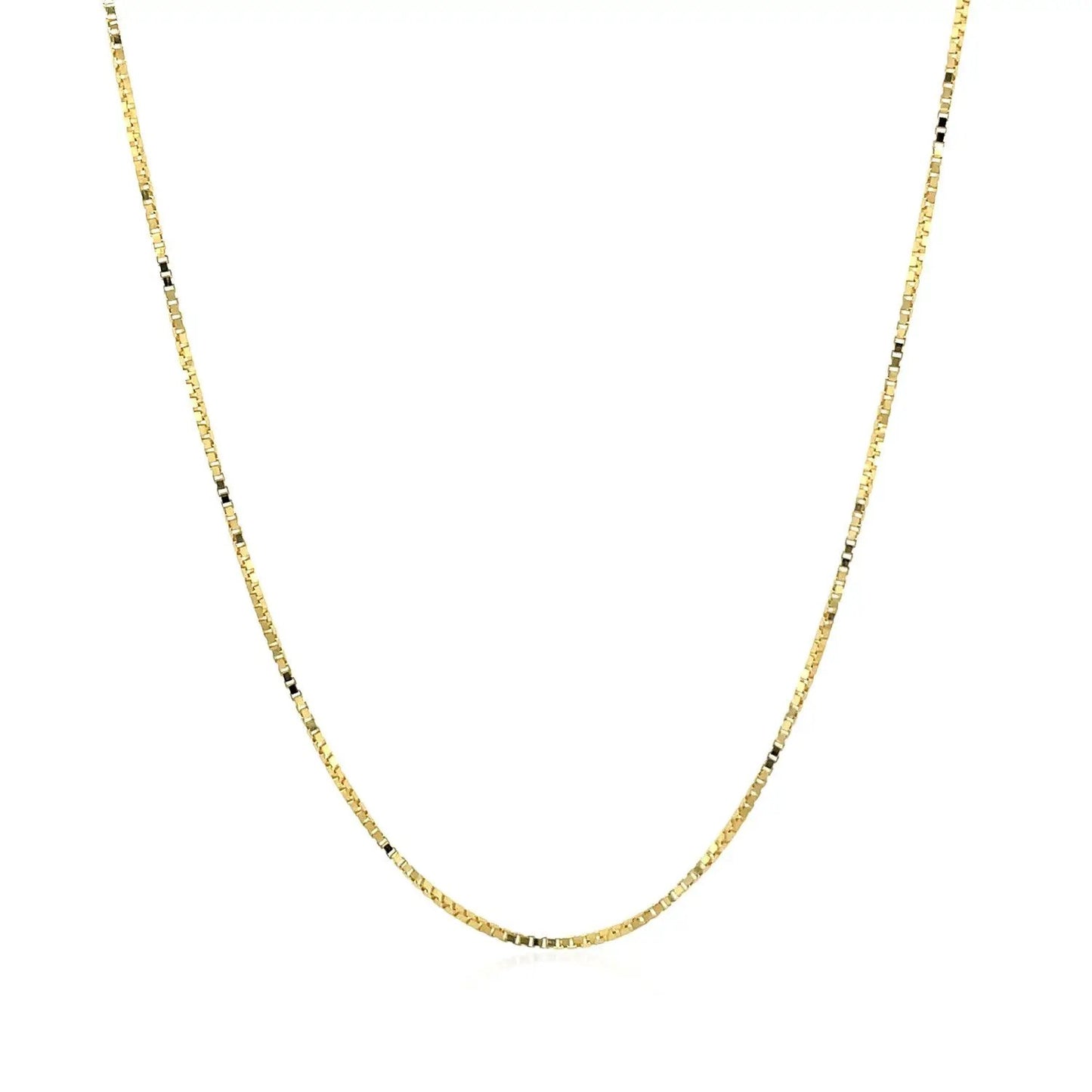 14k yellow gold box chain necklace 0.7mm square links by Bids.com on Tampa Home & Garden Store
