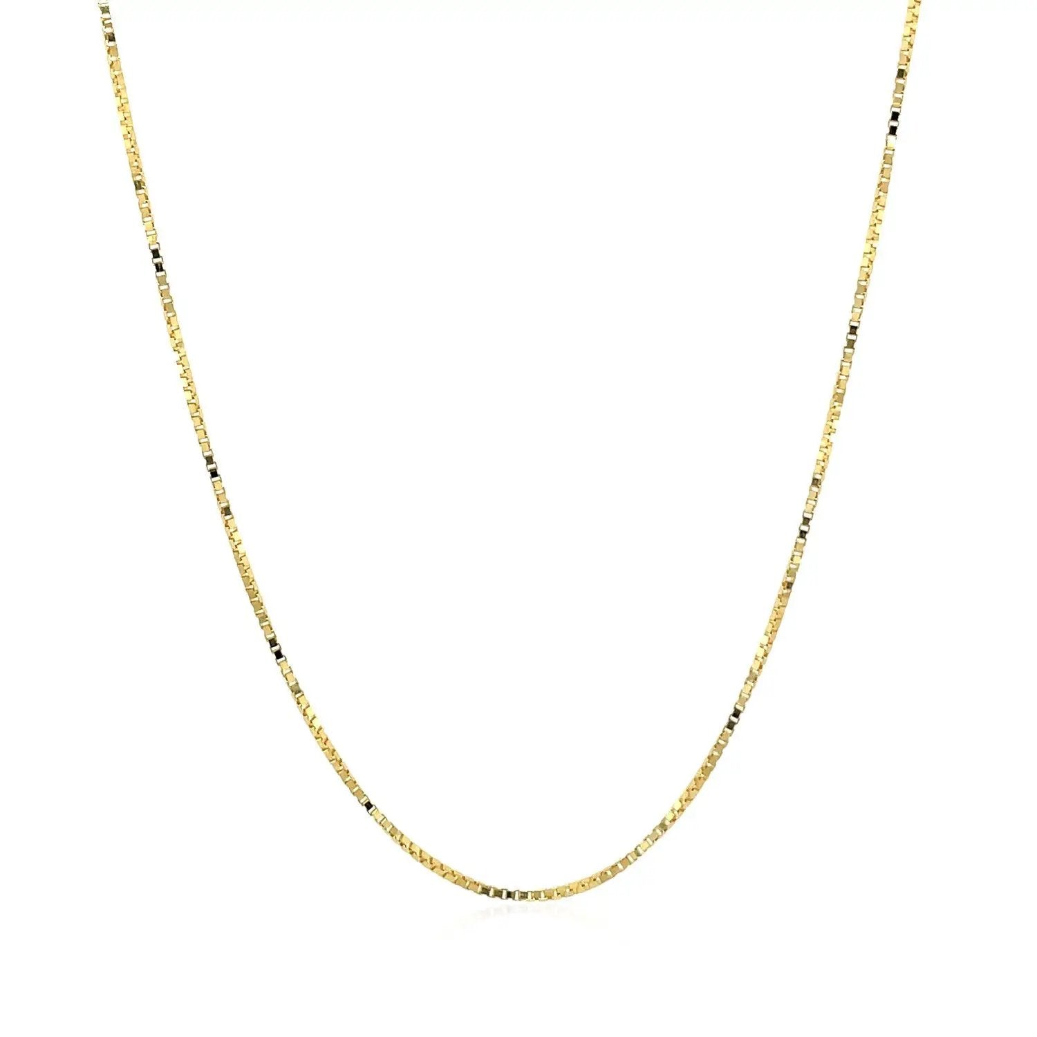 14k yellow gold box chain necklace 0.7mm square links by Bids.com on Tampa Home & Garden Store