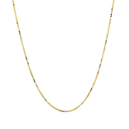 14k yellow gold box chain necklace 0.7mm square links by Bids.com on Tampa Home & Garden Store