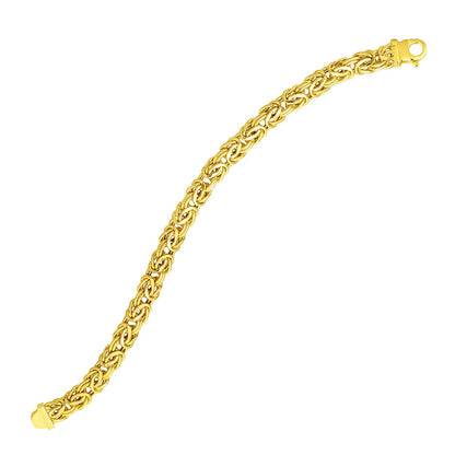 Bracelet 14k yellow gold Byzantine link with lobster clasp on Tampa Home & Garden Store