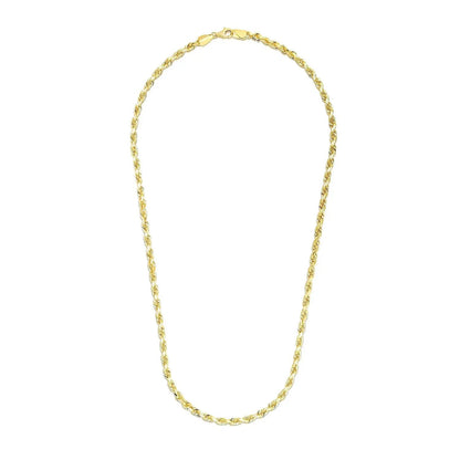 3.5mm 14k yellow gold diamond-cut rope chain necklace by Bids.com on Tampa Home & Garden Store