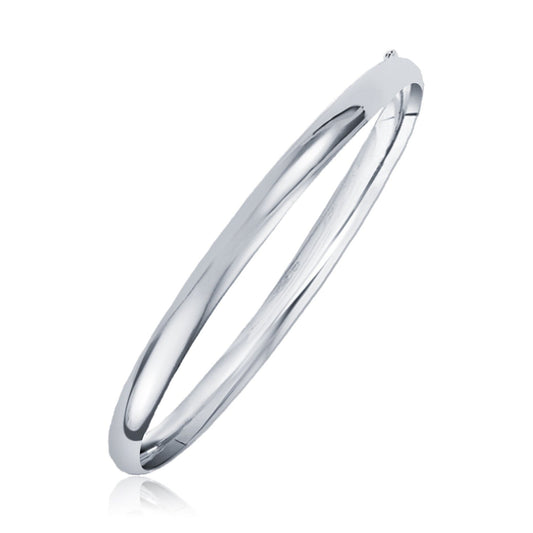 Bids.com Classic Bangle in 14k white gold, 6.0mm polished finish on Tampa Home & Garden Store