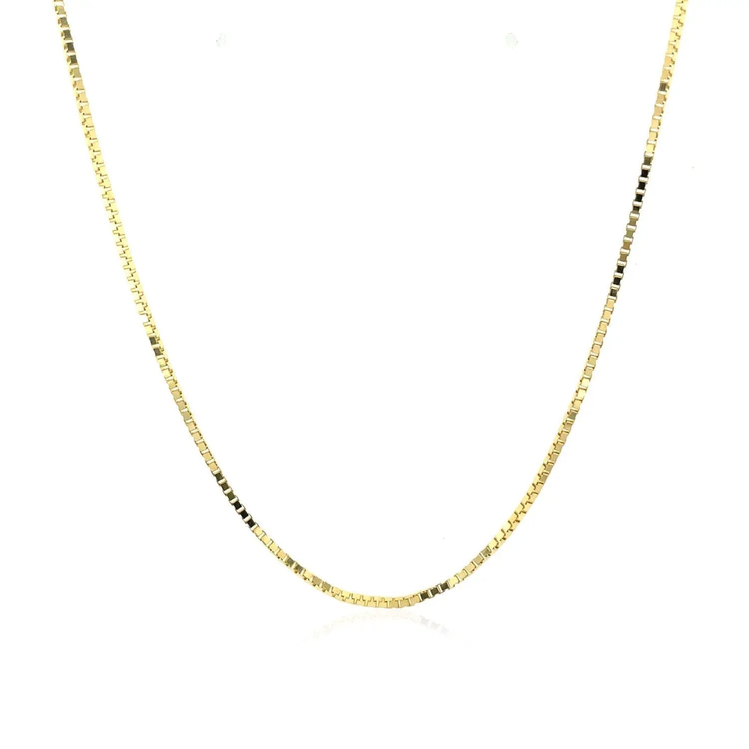 14k yellow gold box chain necklace 1.0mm with sleek square links by Bids.com on Tampa Home & Garden Store