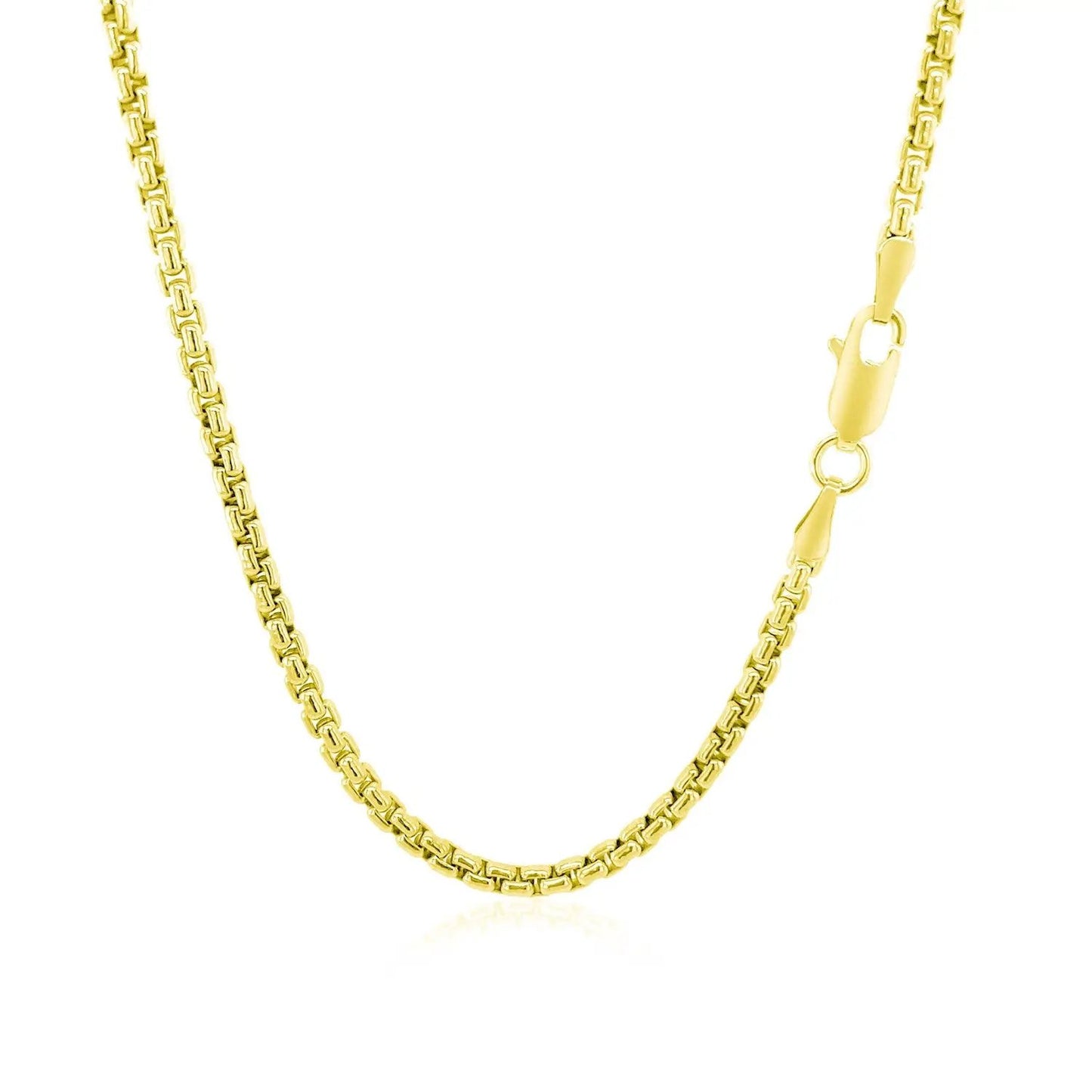 2.4mm 14k Yellow Gold Round Box Chain Necklace Bids.com on Tampa Home & Garden Store