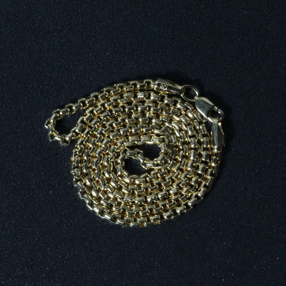 2.4mm 14k yellow gold round box chain necklace with lobster clasp on Tampa Home & Garden Store