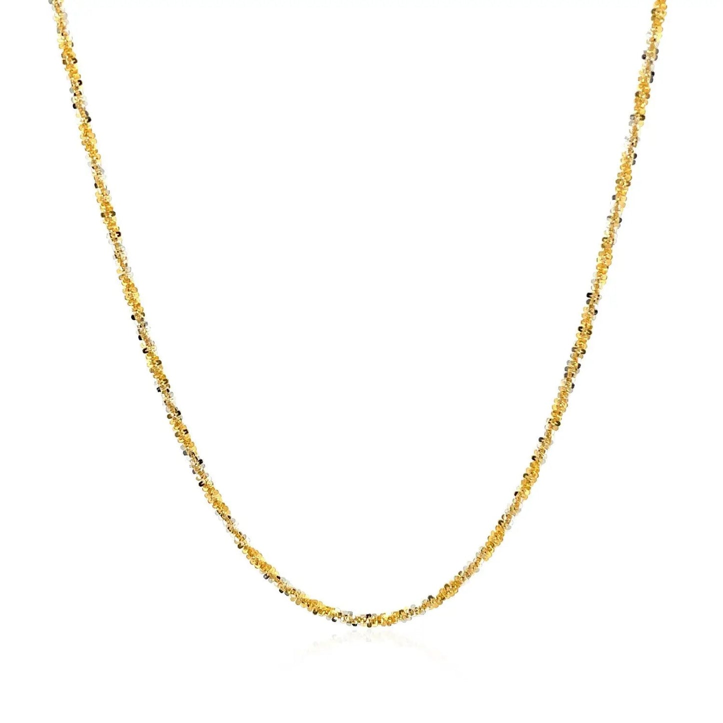 Two-tone 14k white and yellow gold sparkle chain necklace, 1.5mm, by Bids.com on Tampa Home & Garden Store