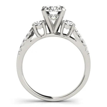 14k white gold engagement ring with split shank and 3 round diamonds totaling 2 cttw on Tampa Home & Garden Store