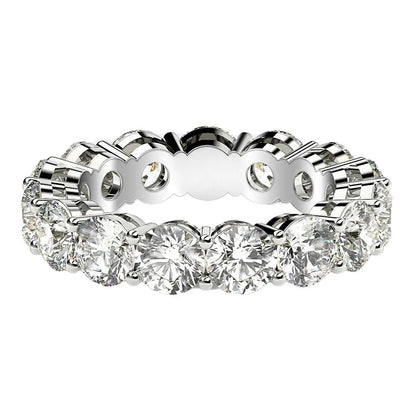 Round cut lab grown diamond eternity ring in 14k white gold 5 cttw FG/VS2 on Tampa Home & Garden Store