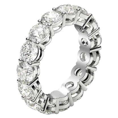 Round Cut Lab Grown Diamond Eternity Ring, 14k White Gold, 5 ctw FG/VS2, Bids.com on Tampa Home & Garden Store