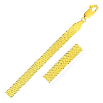 5.0mm 14k yellow gold Super Flex herringbone chain necklace with lobster clasp on Tampa Home & Garden Store