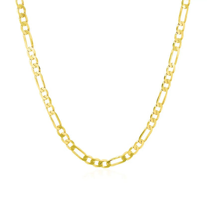 3.1mm 14k yellow gold solid Figaro chain necklace on Tampa Home & Garden Store