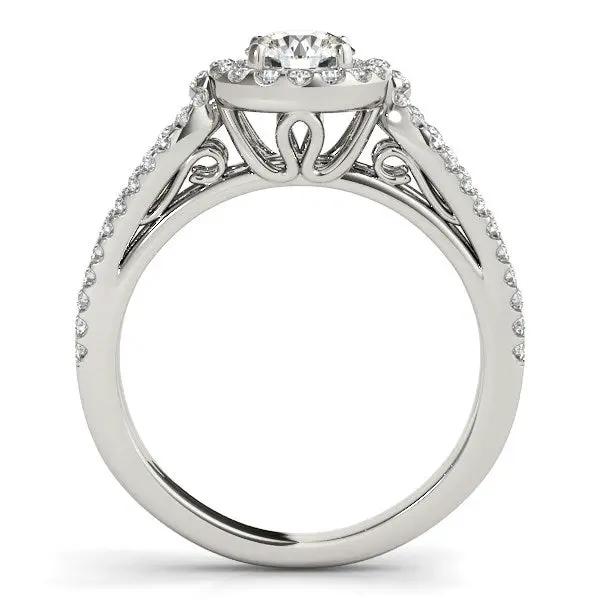14k white gold diamond engagement ring with teardrop split shank and pavé side diamonds, 7/8 cttw, Bids.com on Tampa Home & Garden Store
