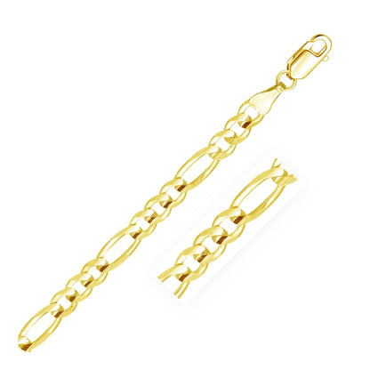 Figaro chain necklace 6.0mm 14k yellow gold solid, by Bids.com on Tampa Home & Garden Store