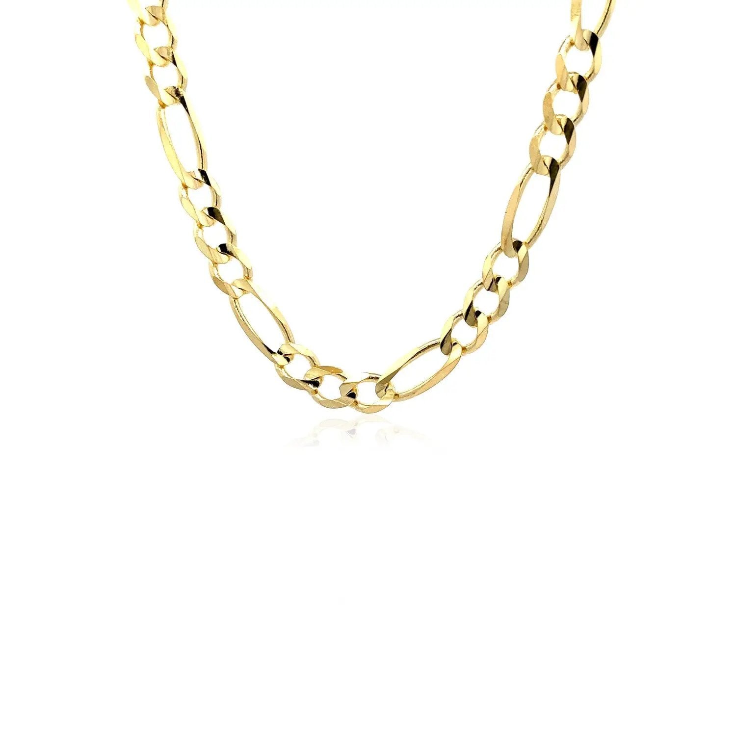 Figaro chain necklace 6.0mm 14k yellow gold solid by Bids.com on Tampa Home & Garden Store