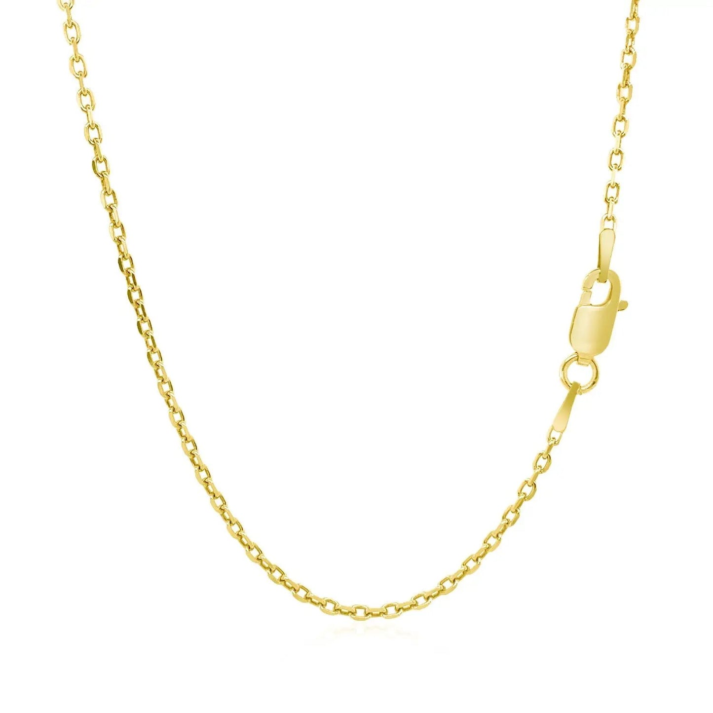 14k yellow gold diamond-cut cable link chain necklace 1.50 mm by Bids.com on Tampa Home & Garden Store