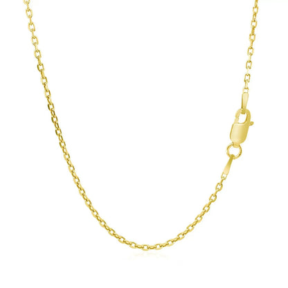 14k yellow gold diamond-cut cable link chain necklace 1.50 mm by Bids.com on Tampa Home & Garden Store
