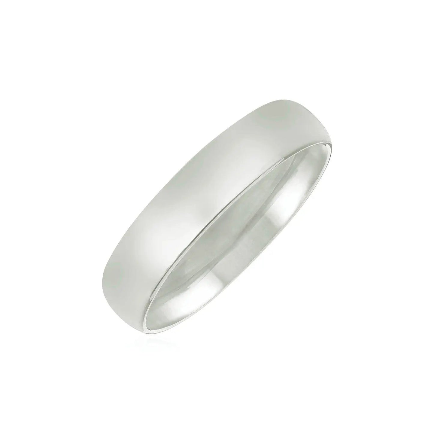 Wedding band 14k white gold 5mm comfort-fit, polished, by Bids.com on Tampa Home & Garden Store