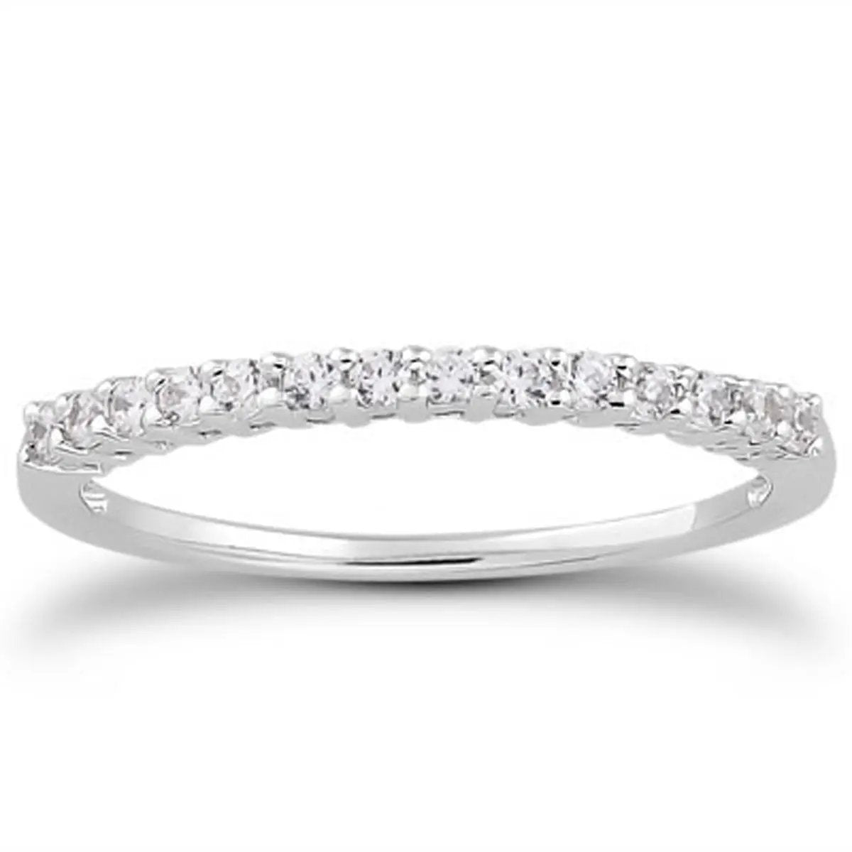 14k white gold shared-prong diamond wedding ring band with airline gallery by Bids.com on Tampa Home & Garden Store