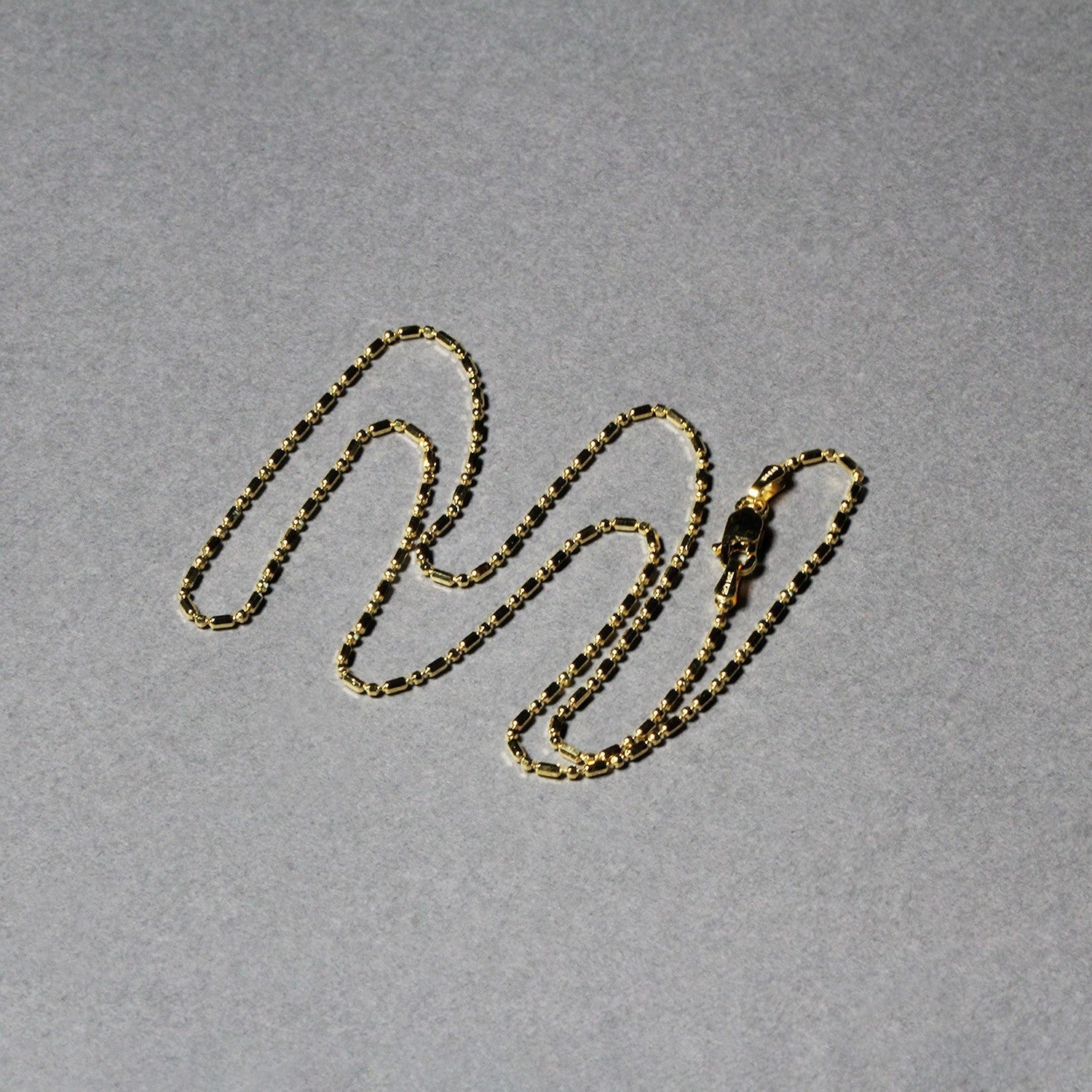 14k yellow gold diamond-cut alternating bead chain necklace 1.2mm by Bids.com on Tampa Home & Garden Store