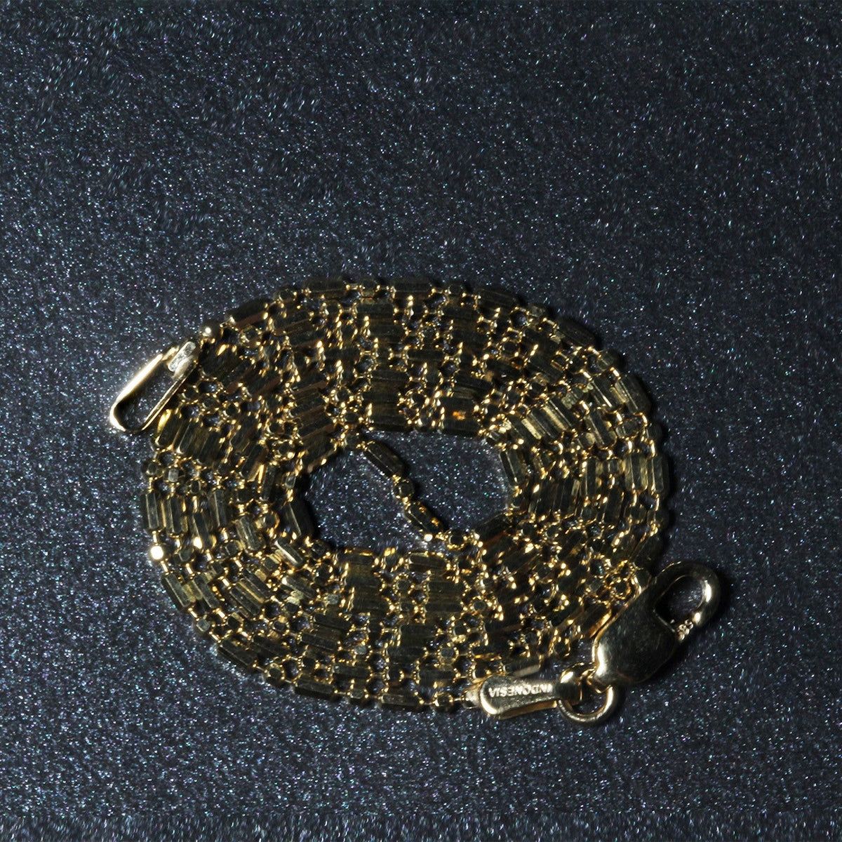 14k yellow gold diamond-cut alternating bead chain necklace 1.2mm, elegant finish on Tampa Home & Garden Store