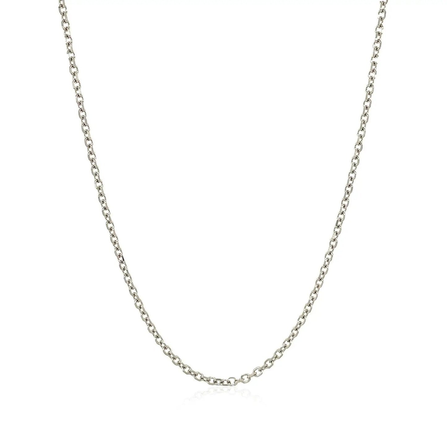 14k white gold diamond-cut cable link chain necklace 1.5mm Bids.com on Tampa Home & Garden Store