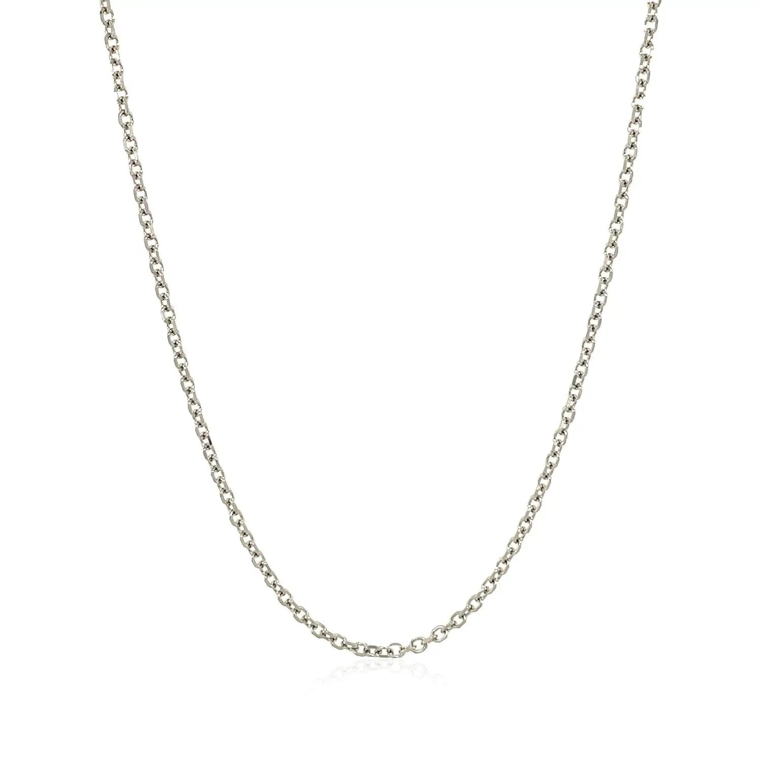 14k white gold diamond-cut cable link chain necklace 1.5mm Bids.com on Tampa Home & Garden Store