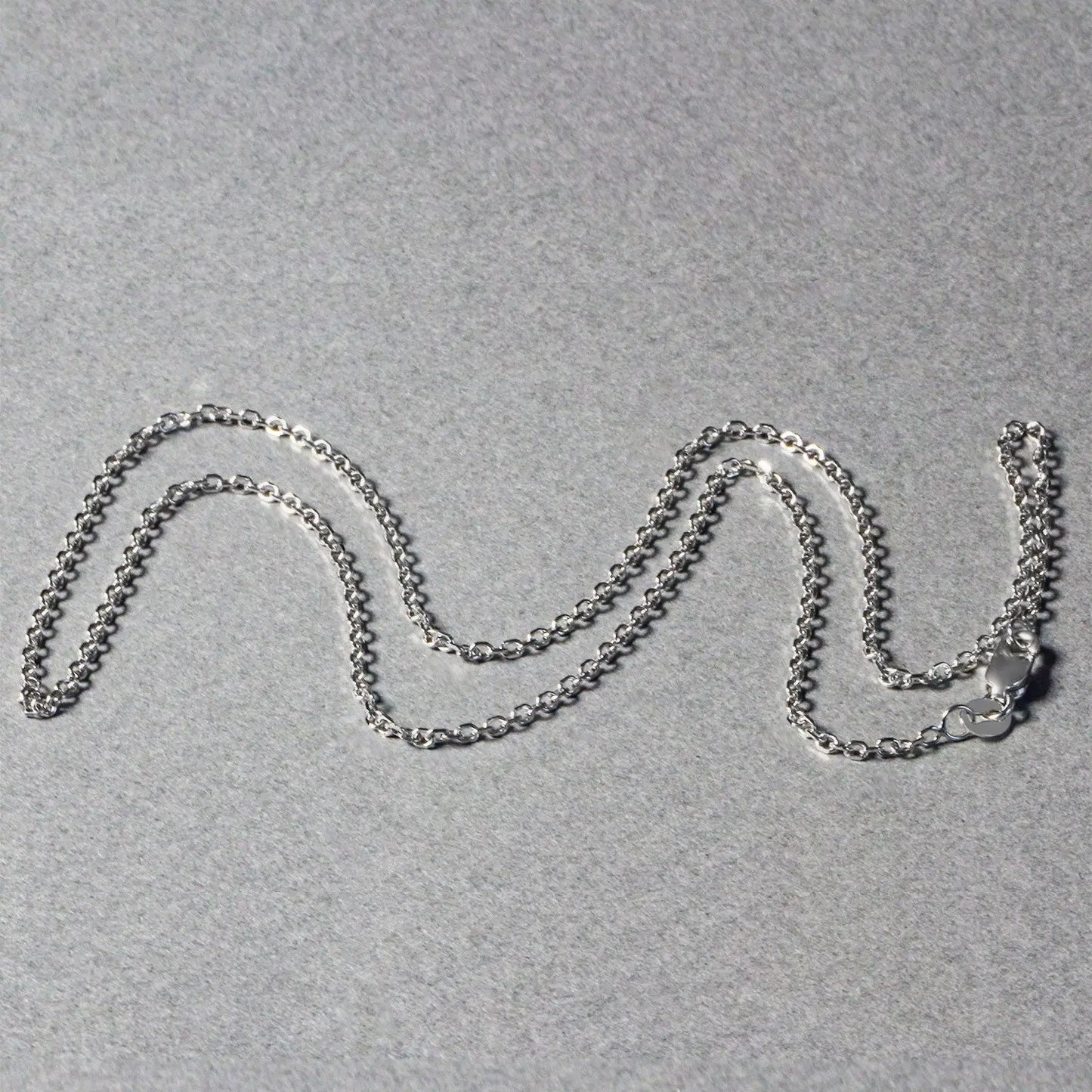 14k white gold diamond-cut cable link chain necklace 1.5mm on Tampa Home & Garden Store